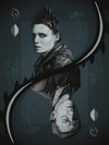9 of Diamonds: "The Girl with the Dragon Tattoo" Variant by Matthew Rabalais - Hero Complex Gallery
