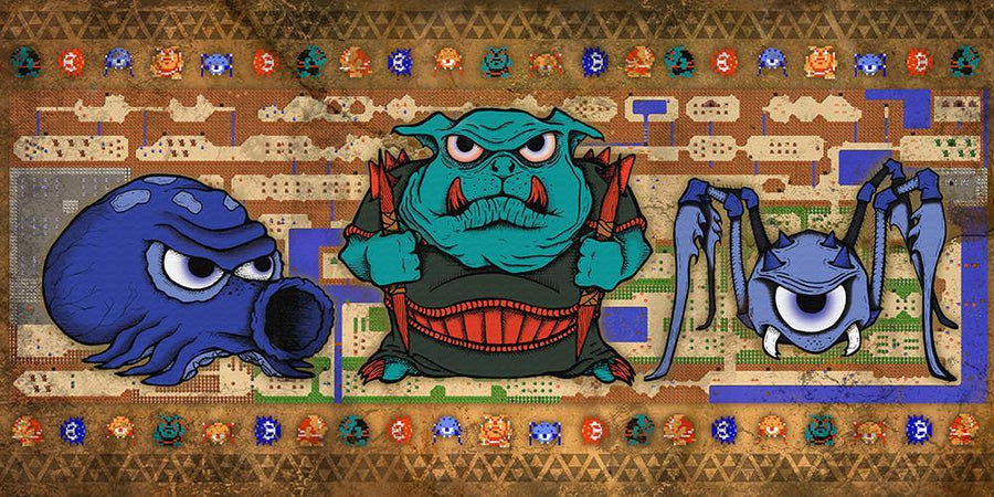 "Triple Threat" Blue Enemy Variant by Mr. The Sanders - Hero Complex Gallery
