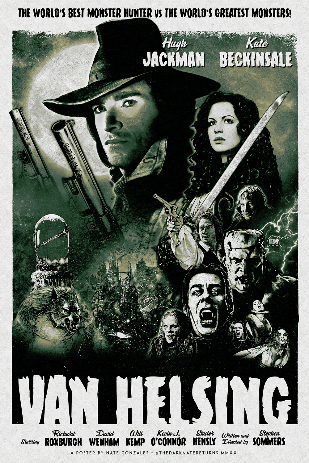 "Van Helsing Meets the Monsters" by Nate Gonzales - (The Dark Nate Returns)