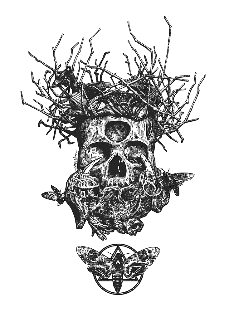 3 of Clubs: "Trinity of Club" Original by Nathan Chesshir - Hero Complex Gallery
