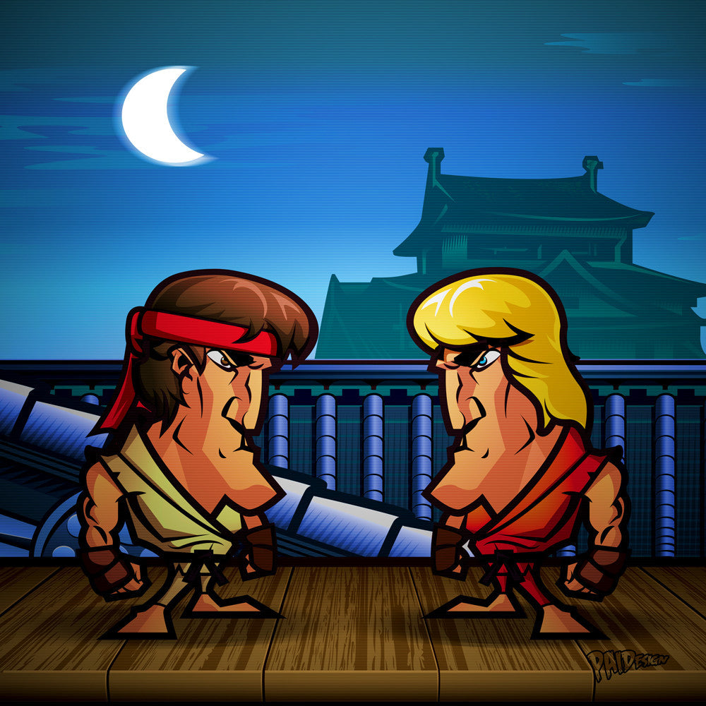 "Ken Vs. Ryu" by Paul "PAIDESIGN" Ainsworth - Hero Complex Gallery