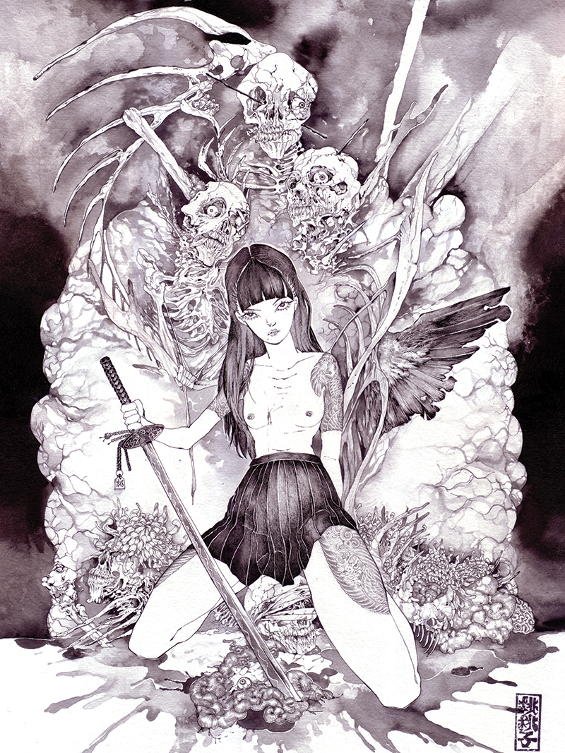 "Girl and Corpses" by Peach MoMoKo - Hero Complex Gallery
