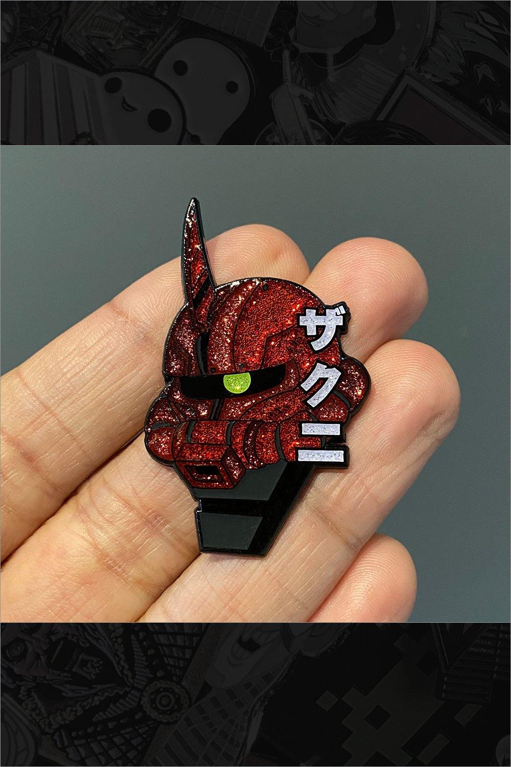 731. "Zaku Bust" Glitter Variant Pin by Pin Stash - Hero Complex Gallery