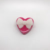 055. "Pink Heart with White Bow" Pin by Dare to Dream Flair - Hero Complex Gallery