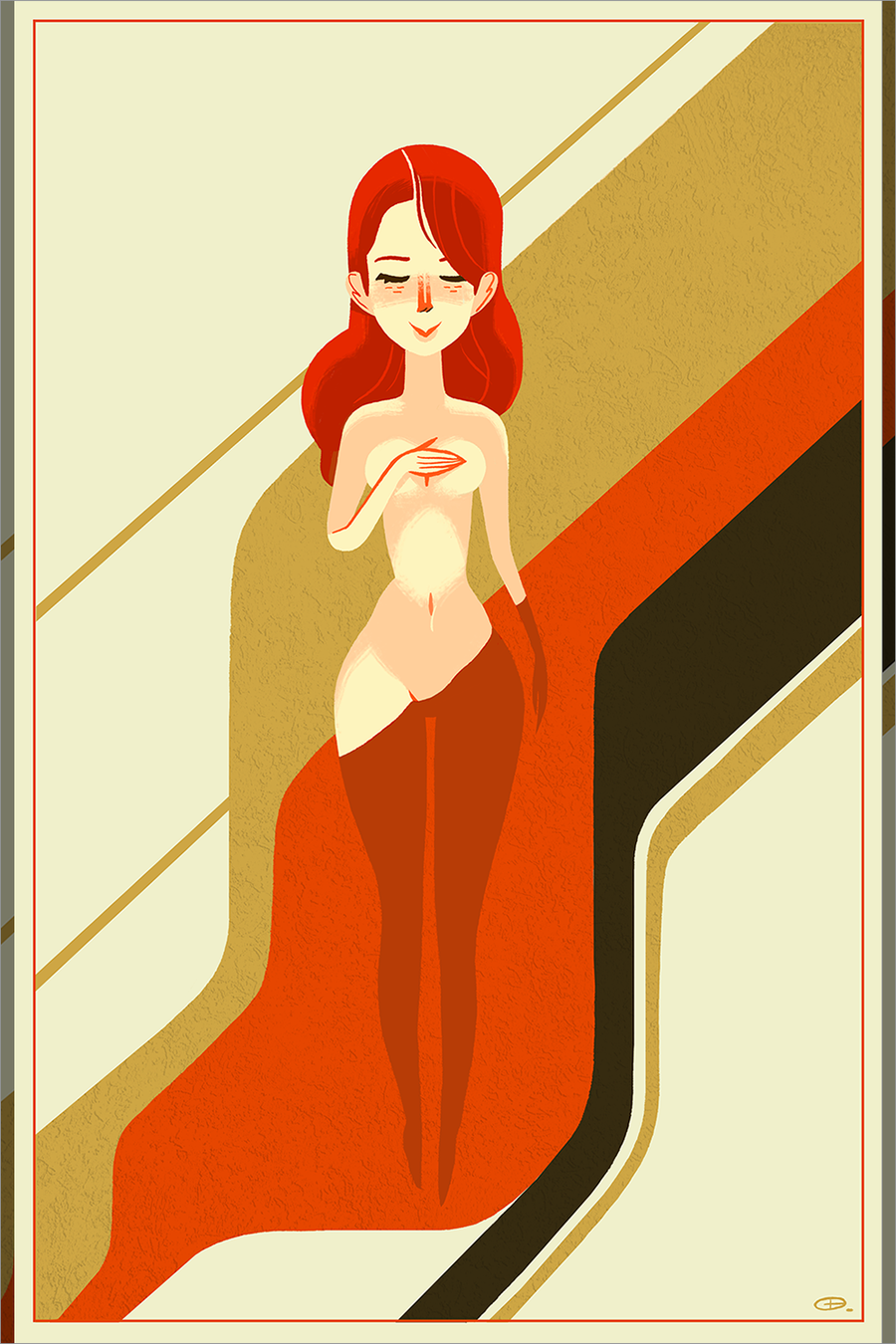 "Retro Redhead" by Glen Brogan - Hero Complex Gallery