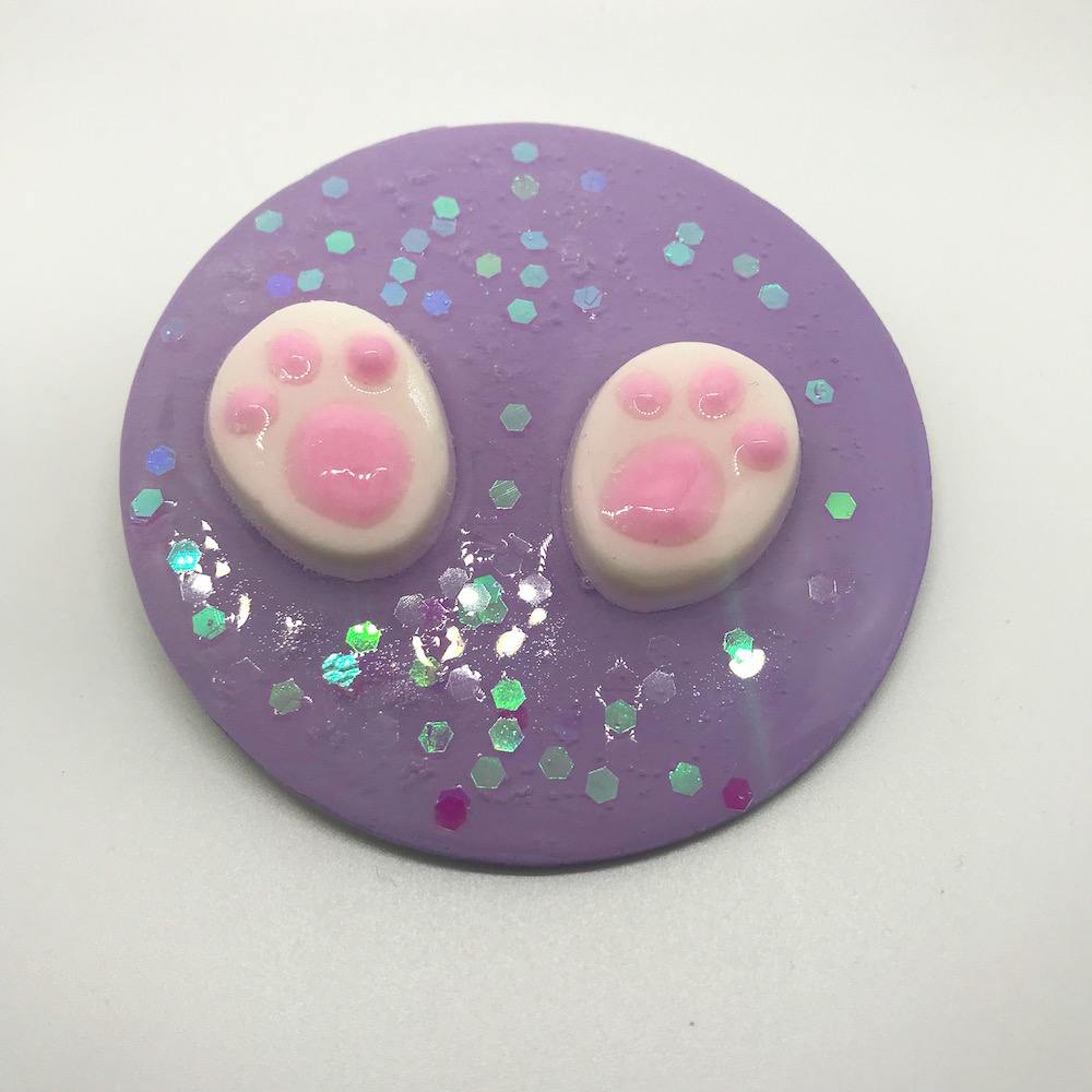 054. "Lilac Jumbo Bunny" Brooch Pin by Dare to Dream Flair - Hero Complex Gallery