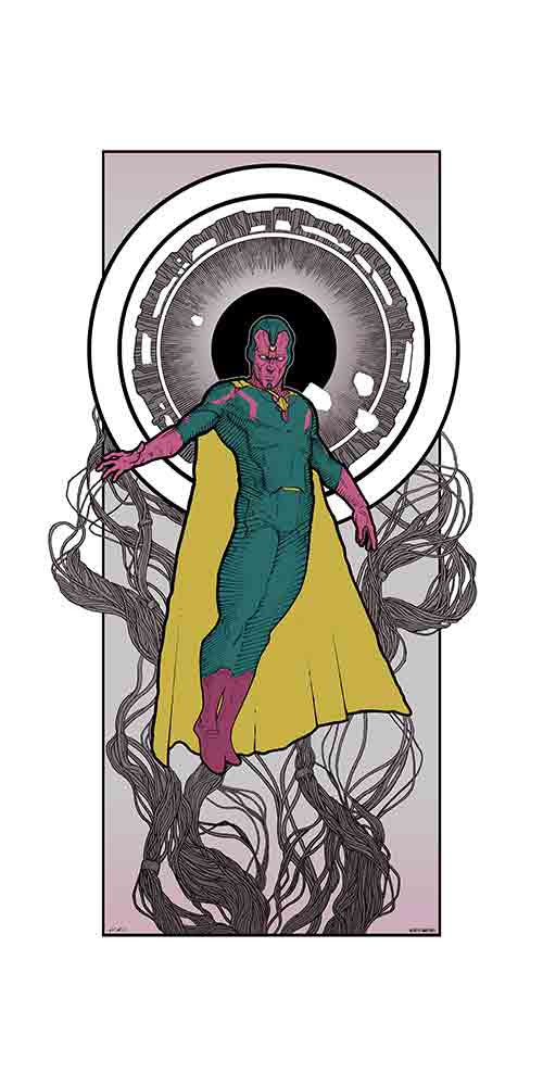 "Synthezoid/Vision" by Scott Buoncristiano - Hero Complex Gallery