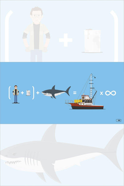 "Movie Math - Bigger Boat" by Scott Park - Hero Complex Gallery
