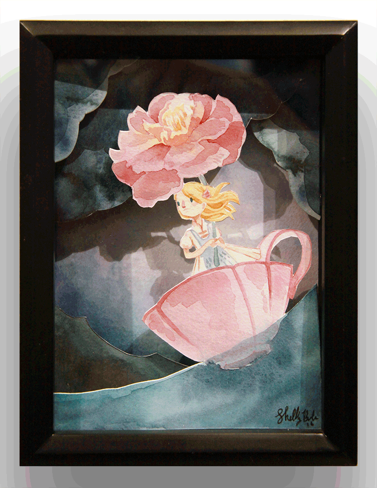 "Alice in the Sea of Tears" Shadow Box Print by Shelley Couvillion - Hero Complex Gallery
 - 2