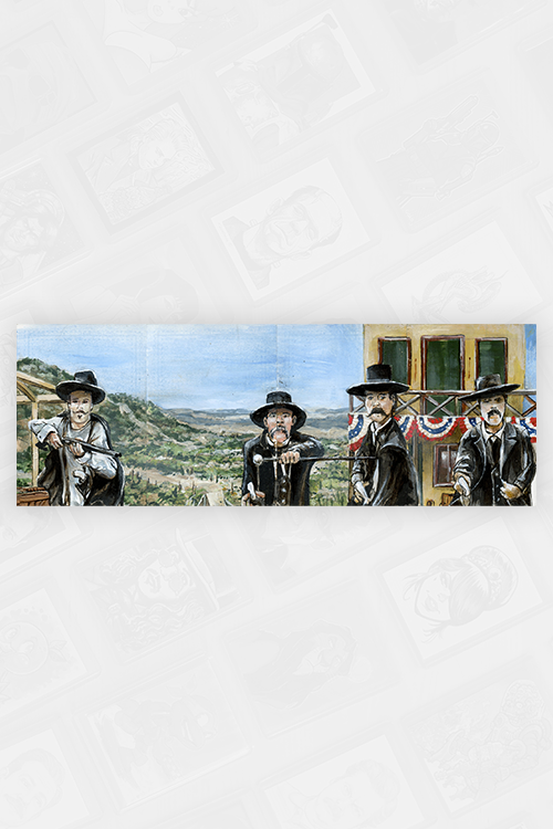 "We're here to disarm you, throw up your hands" Quad Set by Brian Hebets