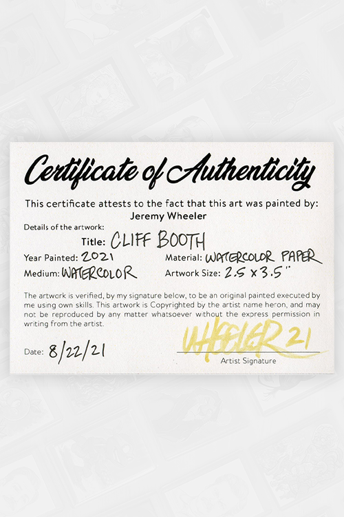 "Cliff Booth" by Jeremy Wheeler