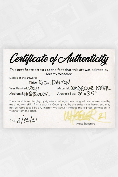 "Rick Dalton" by Jeremy Wheeler