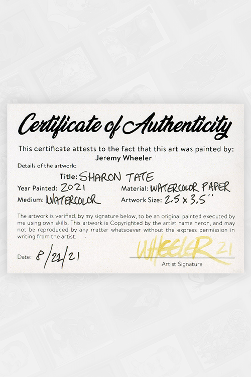 "Sharon Tate" by Jeremy Wheeler