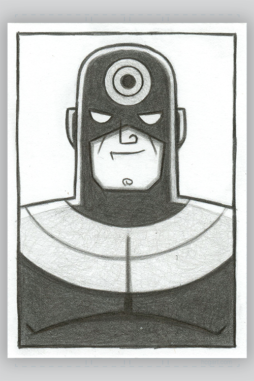 "Defenders Sketch Card Series: Bullseye" by Doug LaRocca - Hero Complex Gallery