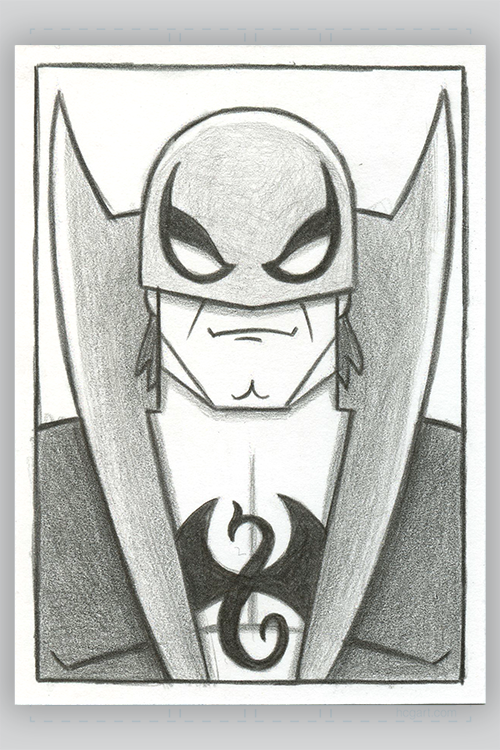 "Defenders Sketch Card Series: Iron Fist" by Doug LaRocca - Hero Complex Gallery