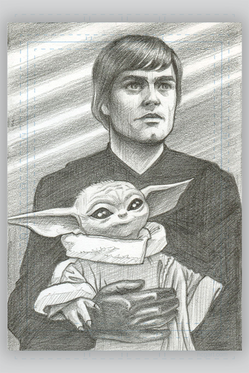 "Luke and Grogu" by Erin Gallagher - Hero Complex Gallery