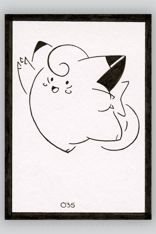 "035-Clefairy" by Miguel Molina - Hero Complex Gallery