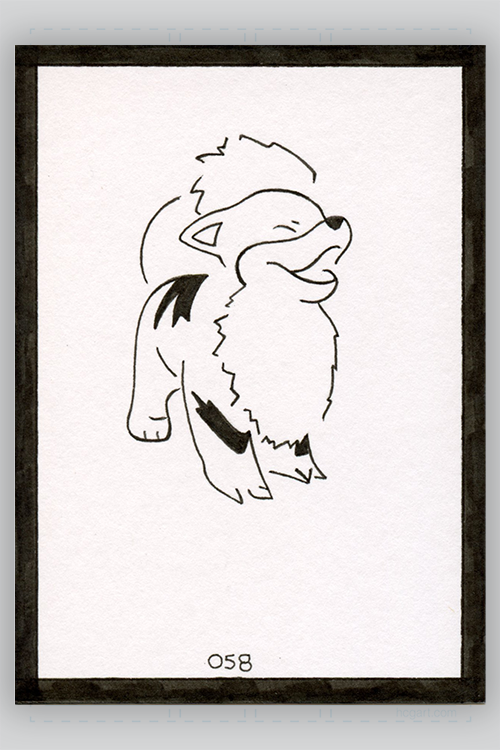 "058-Growlithe" by Miguel Molina - Hero Complex Gallery