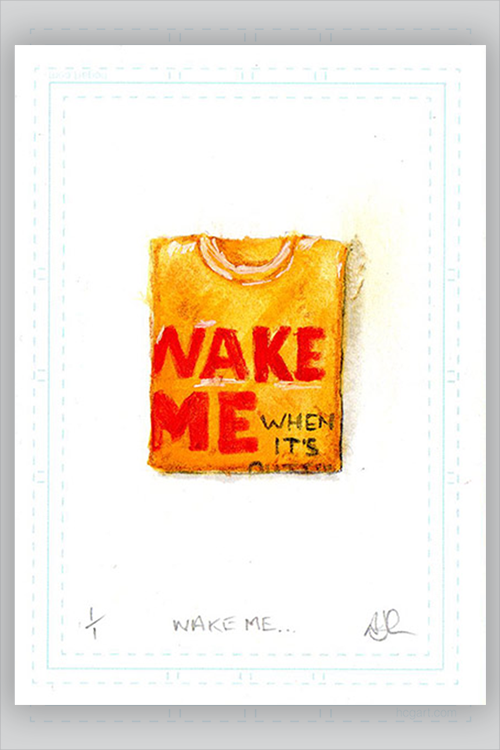 "GOT THE T: Wake Me..." by Adam Cockerton - Hero Complex Gallery