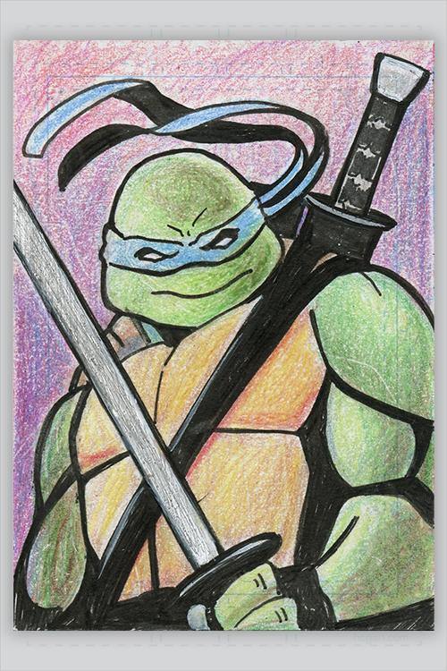 "Heroes in the Half-Shell: Leonardo" by Tom Valente - Hero Complex Gallery
