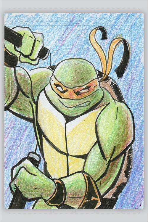 "Heroes in the Half-Shell: Michaelangelo" by Tom Valente - Hero Complex Gallery