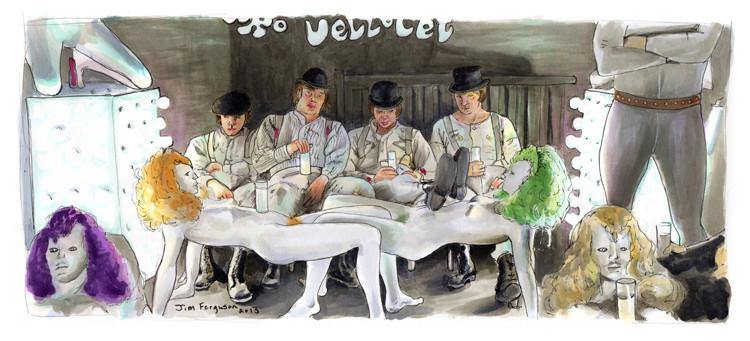 "Alex and his Three Droogs" by Jim Ferguson - Hero Complex Gallery
