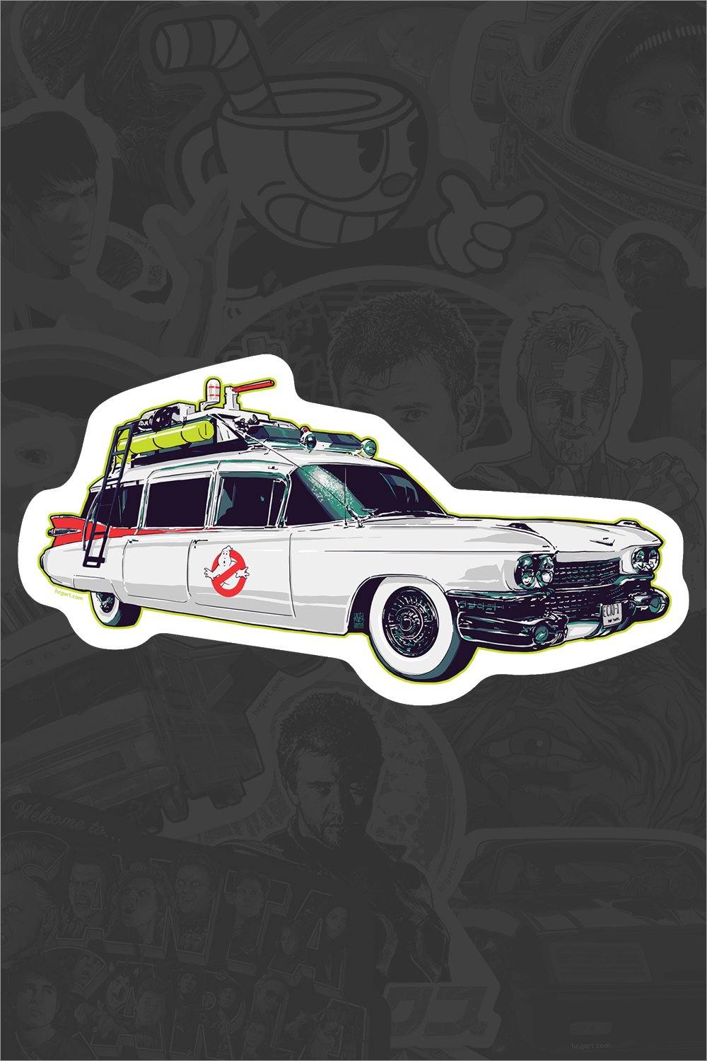 "Ecto-1" Sticker by Vance Kelly - Hero Complex Gallery