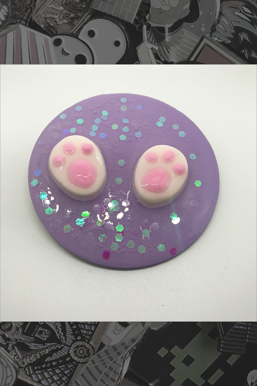 054. "Lilac Jumbo Bunny" Brooch Pin by Dare to Dream Flair - Hero Complex Gallery