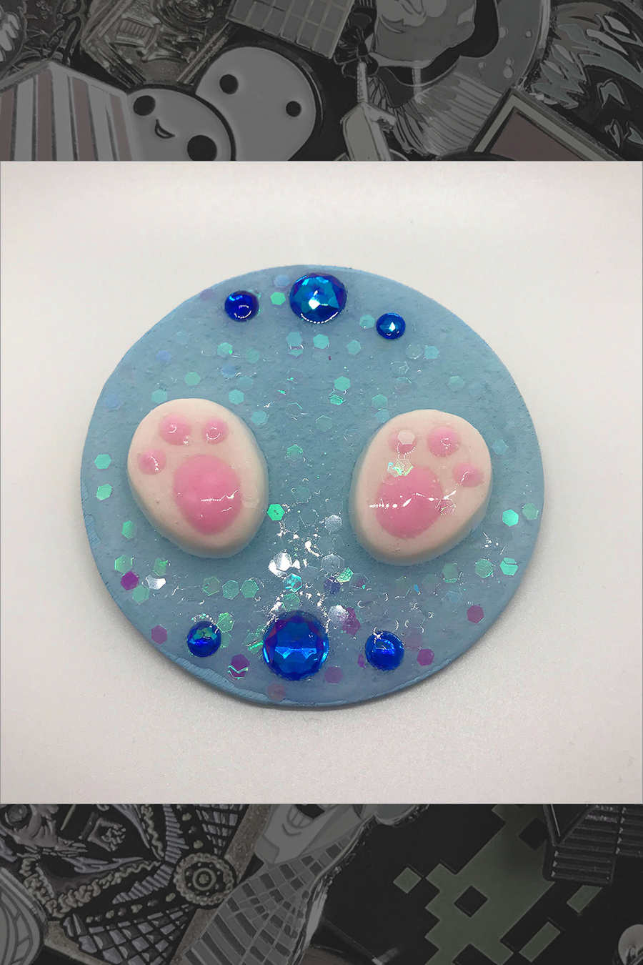 051. "Blue Jumbo Bunny" Brooch Pin by Dare to Dream Flair - Hero Complex Gallery