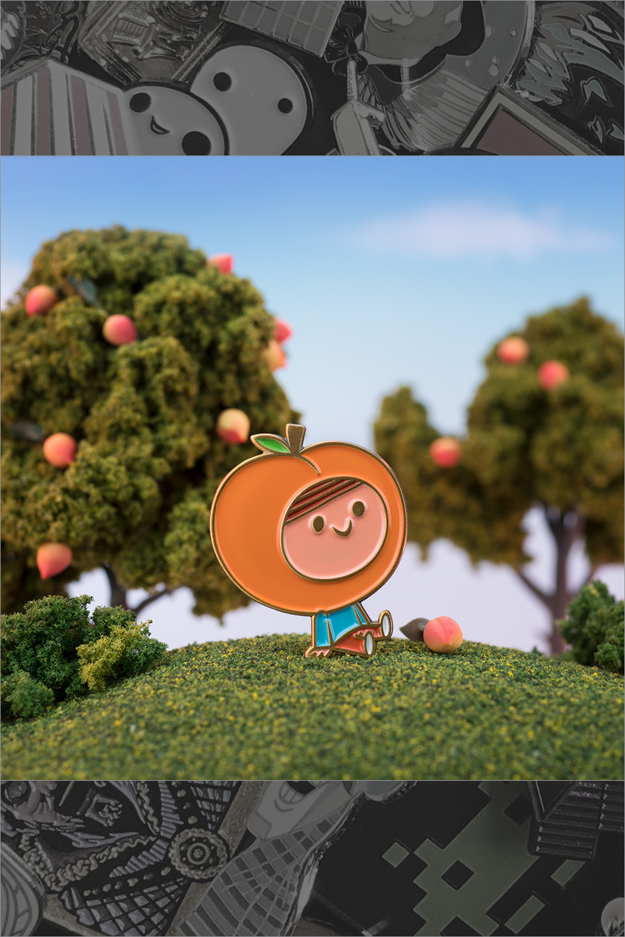 186. "Pete in Peach" Pin by Night Cake Press - Hero Complex Gallery