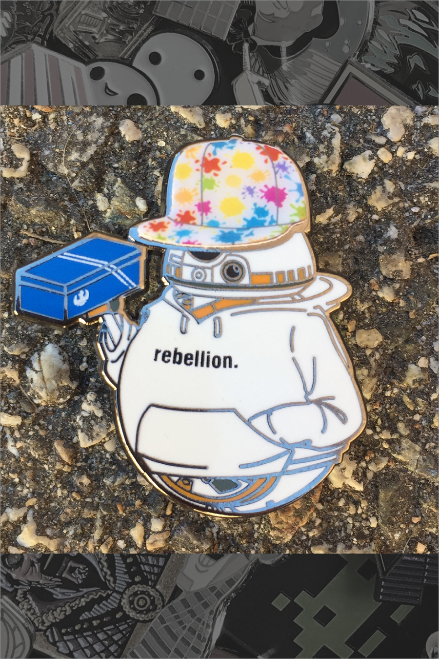 282. "SNKR.8" White Hoody Pin by BB-CRE.8 - Hero Complex Gallery