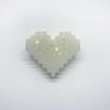 059. "White 8-Bit Heart" Pin by Dare to Dream Flair - Hero Complex Gallery