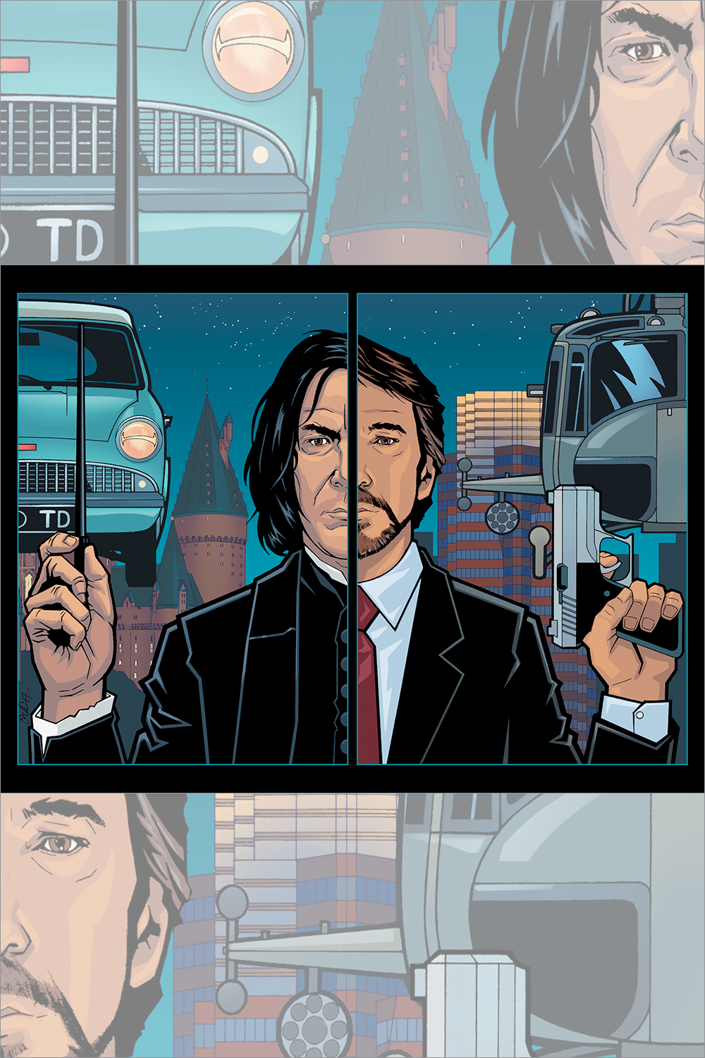 "Split Personalities: Alan Rickman" by William O’Neill - Hero Complex Gallery