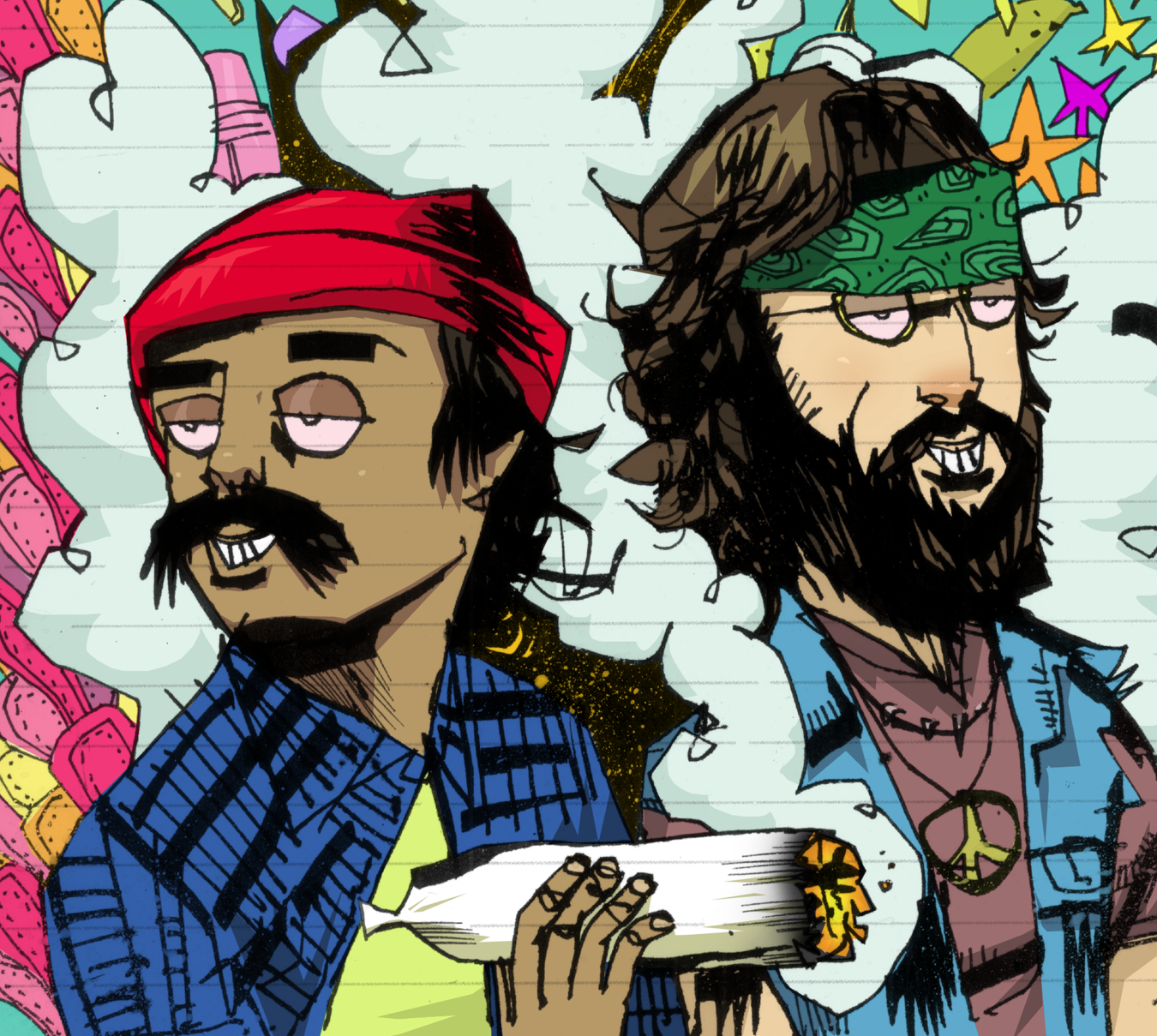 "Cheech & Chong" by Jim Mahfood - Hero Complex Gallery
 - 2