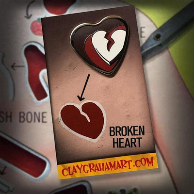 037. "Broken Heart Surgery" Pin by ClayGrahamArt - Hero Complex Gallery