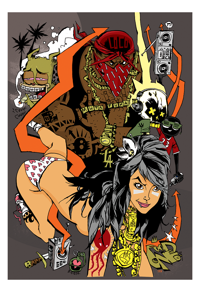 "Mutafuckaz" by Jim Mahfood - Hero Complex Gallery
 - 1